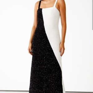 New with tags black and white sequin midi dress from & Other Stories - size 8